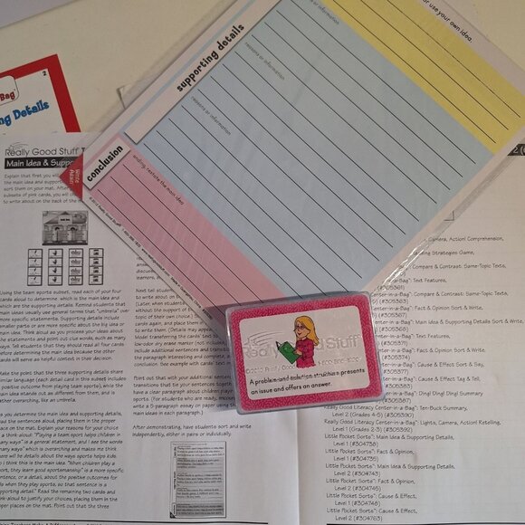 Level 2 Literacy Center In A Bag Lot Grade 3-5 Text Features & Main Idea Details - Picture 3 of 8